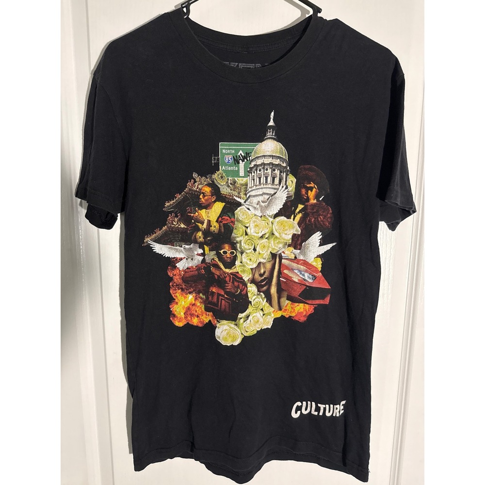 YRN Yung Rich Nation Migos Culture Rap Hip Hop Graphic Print Black T-Shirt Mens